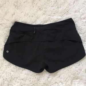 Lululemon black speed shorts size 6